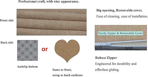 Miniatura 4 de Ginsimar Cojines personalizados muebles de patio al aire libreinterior, banco de comedor, banco de almacenamiento, zapatero, cojines de asiento de