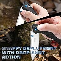 Vista 6 de Dispatch Axis Lock - Cuchillo de bolsillo plegable con clip, hoja de acero D2 de 3.27 pulgadas y mango de fibra de carbono, cuchillos plegables