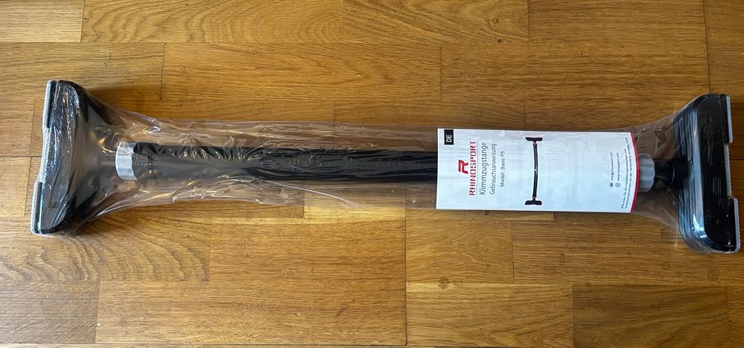 RHINOSPORT Barre De Traction Porte – Réglable 69-92cm – Sans Perçage, Antidérapant – 4 Positions Prises, Accessoires Inclus