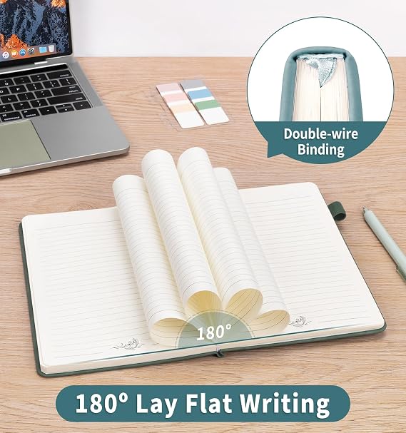 Lined Journal Notebook for Women Men, A5 Hardcover Leather Journals