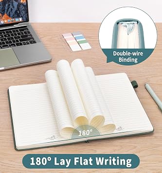 Lined Journal Notebook for Women Men, A5 Hardcover Leather Journals