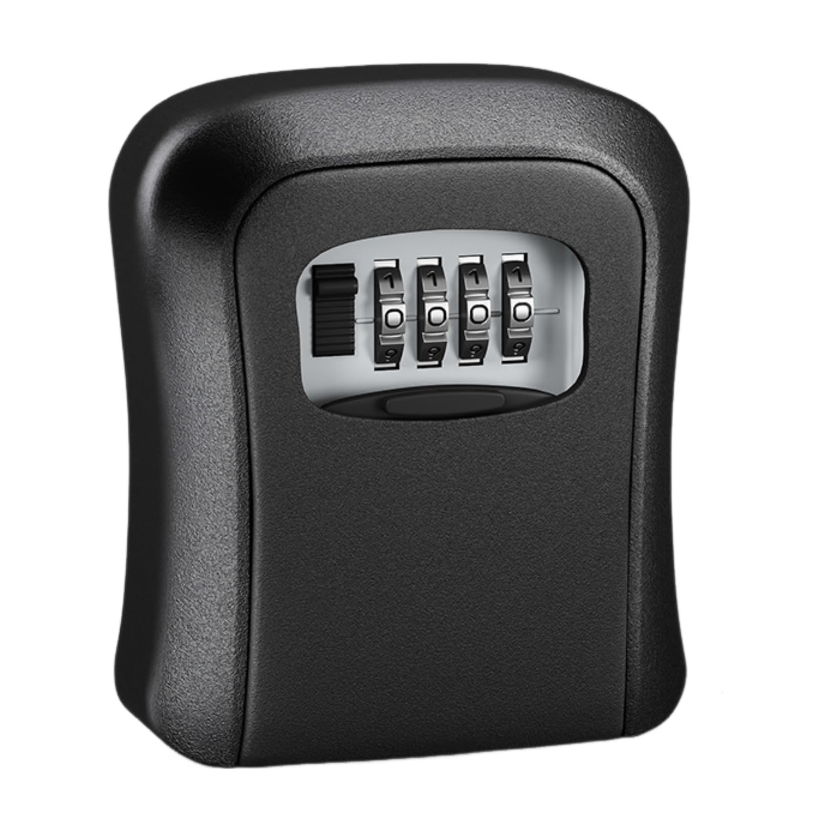 Tong Li Wall-Mounted Key Storage Box, 4-Digit Combination Lock, Weatherproof Security Safe (black)