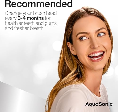 Miniatura 4 de AquaSonic Cabezales de cepillo de repuesto originales Proflex  Aceptado por ADA  para dientes más blancos y cuidado de las encías  Compatible con