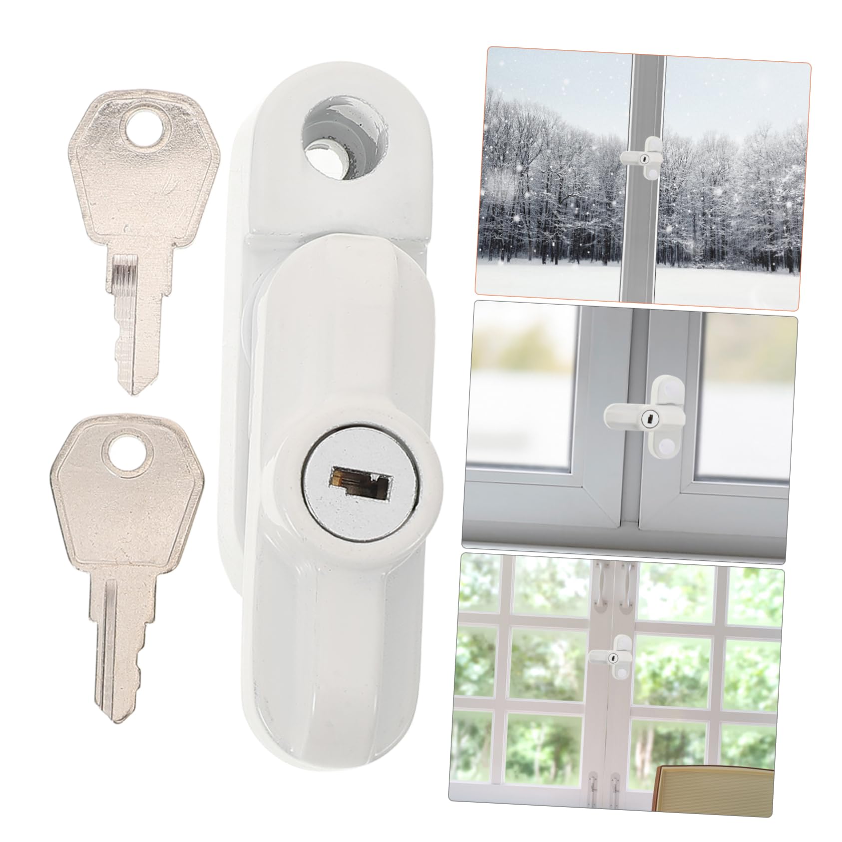 SHINEOFI 4ensembles Verrou De Sécurité Pour Fenêtres Avec Clé Loquet De Remplacement Pour Fenêtres Garçon Fille Accidentelles Installation Facile Et