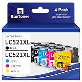 BunToner LC521 kompatybilny z Brother LC521 do Brother DCP-J1260W J1310DW J1313DW J1360DW J1460DW(4-pak)