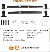 Vista 8 de Snailfly - Barras transversales de techo para Honda Pilot 2016-2022 con rieles laterales, fácil de instalar y desmontar, 220 lbs de aluminio