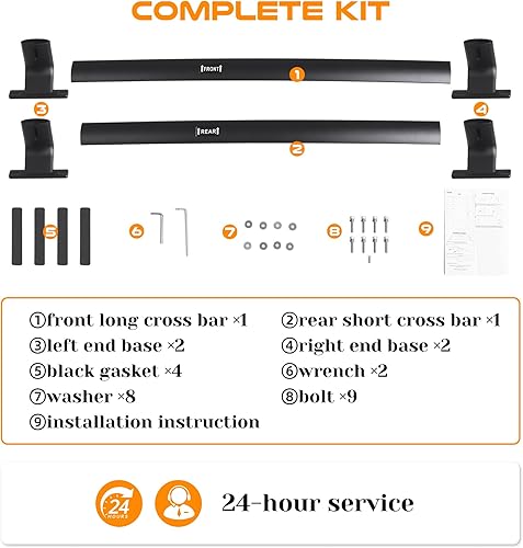 Vista 33 de Snailfly Barras transversales para portaequipajes de techo de 220 libras, aptas para Honda CR-V CRV y CRV Sport Hybrid Crossbars 2023 2024 2025