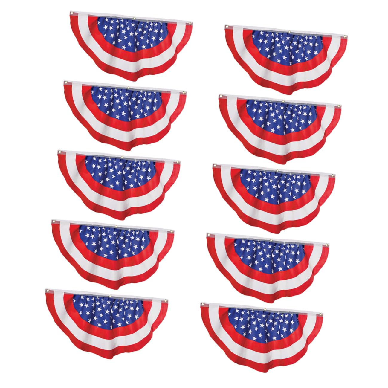 Guirlande 10 fanions drapeau américain en polyester résistant