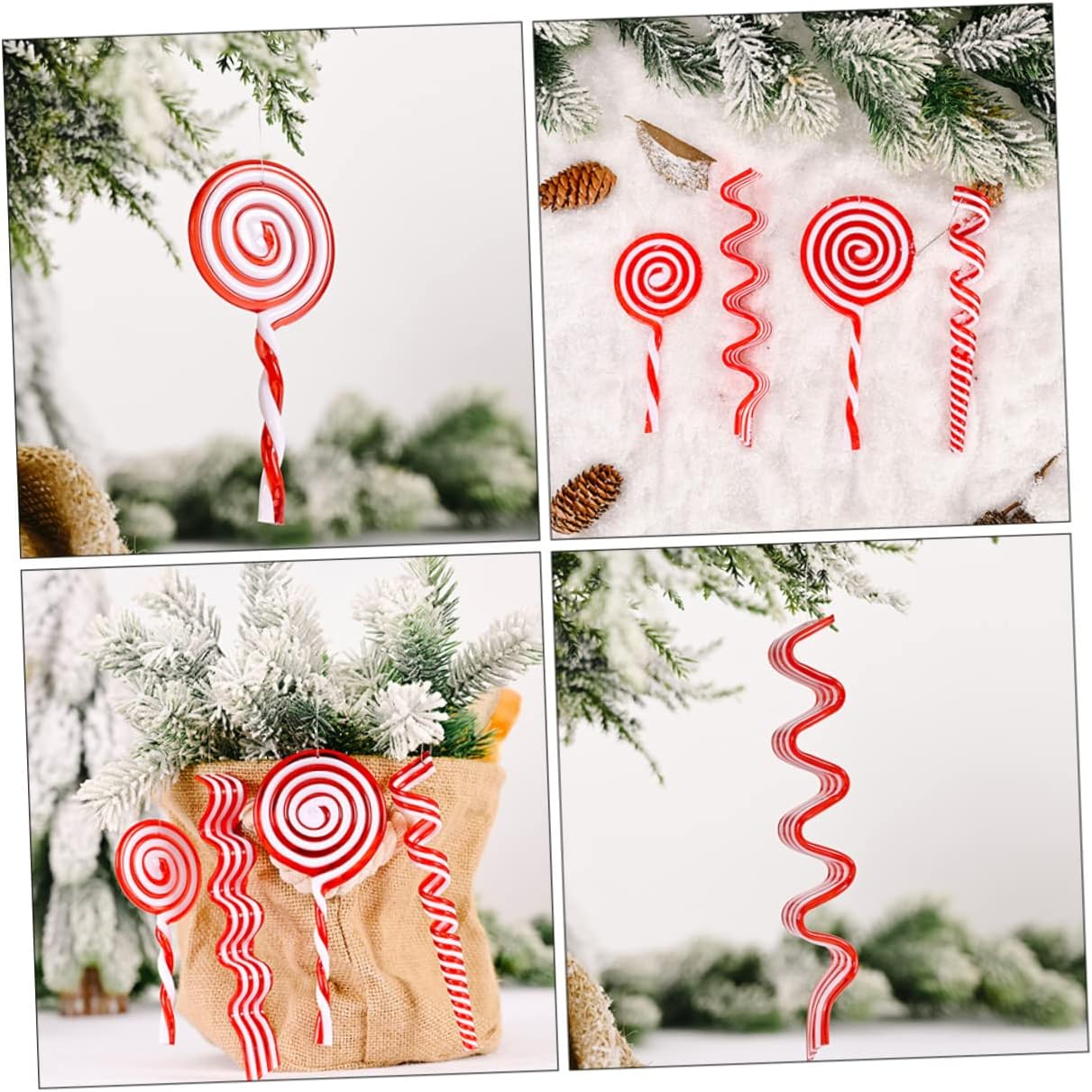 Pcs Lollipop Pendant Xmas Hanging Christmas Lollipop Ornament Christmas Tree Hanging Decor Christmas Peppermint Decorations Xmas Tree Ornaments Xmas Decors Candy Plastic Hanger