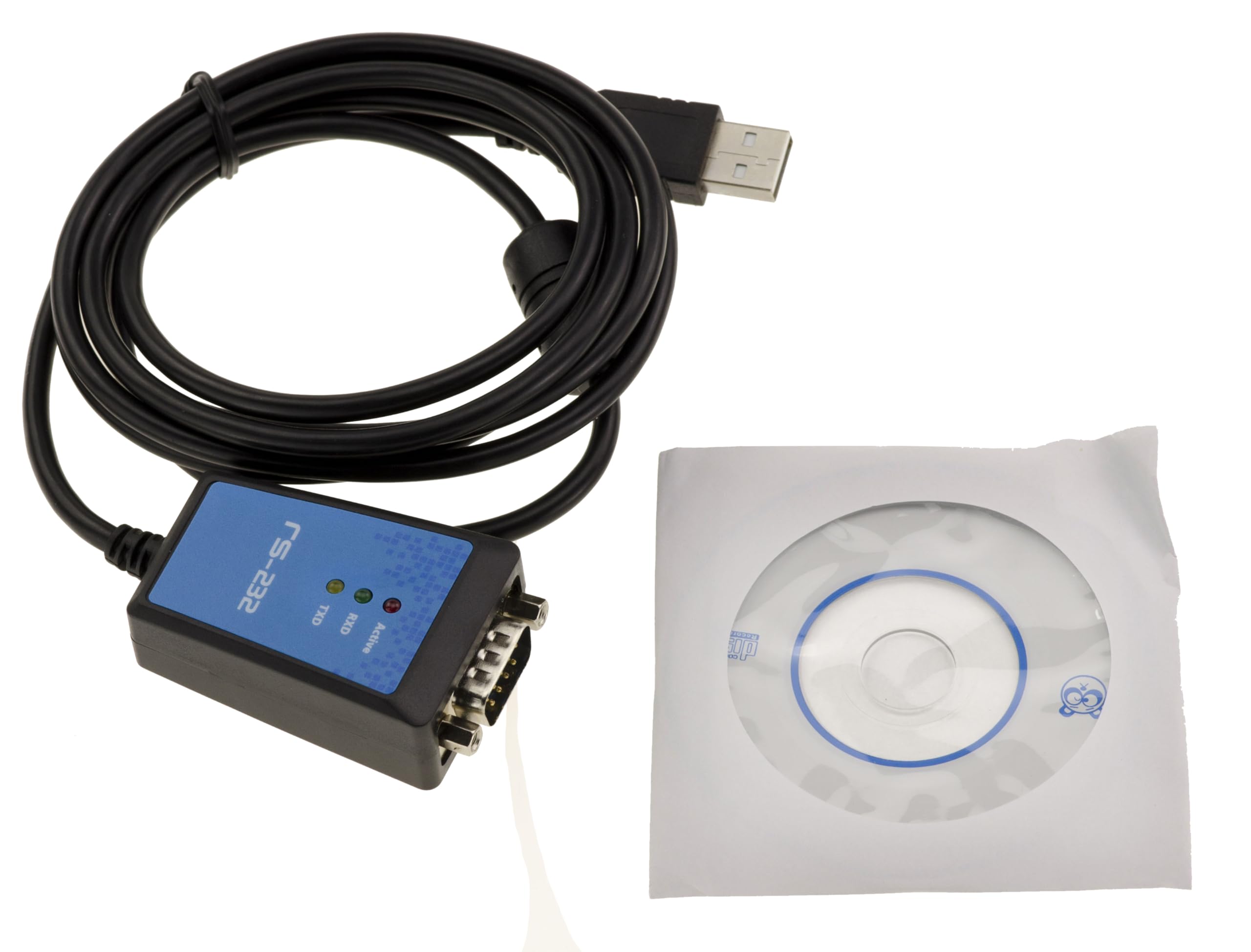 KALEA-INFORMATIQUE Convertitore da USB a seriale COM RS232 con chipset FTDI FT232. Cavo da 1,8 m con protezione magnetica