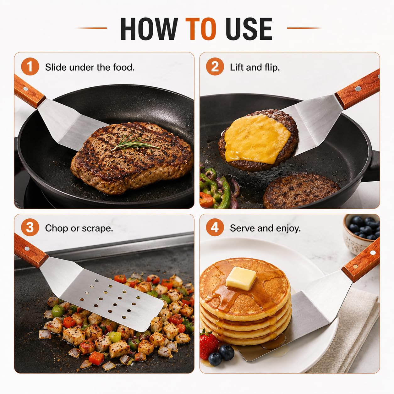 Set di 4 Spatole Barbecue per MHP/Modern Home Products AMCJ AMC
