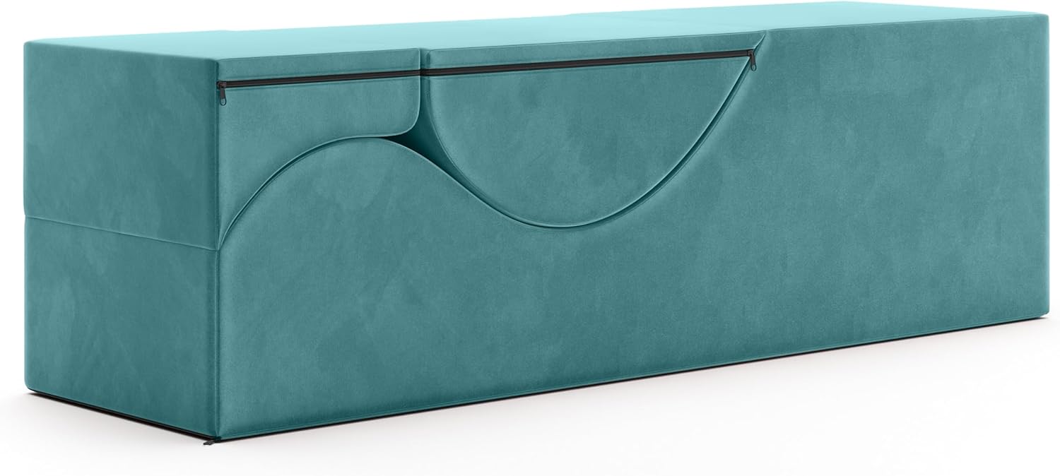 Liberator Aria Flip Chaise 18 Inch Wide - Convertible Sex Chair and Bed Bench, Liberty Blue