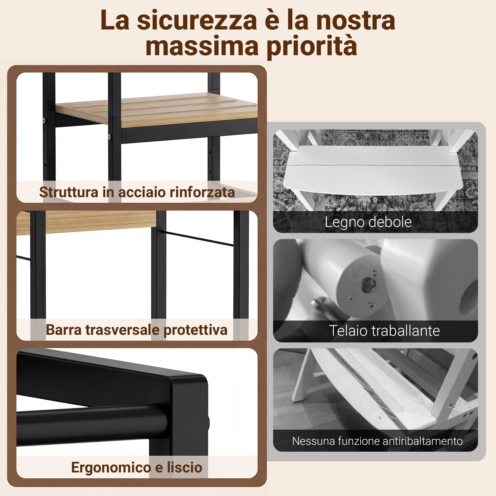 COSYLAND Torre Educativa Bambini, 18 mesi-6 anni, L, Nero Naturale | Piattaforma regolabile che cresce con il bambino, gradini antiscivolo, adatta da 18 mesi-6 anni
