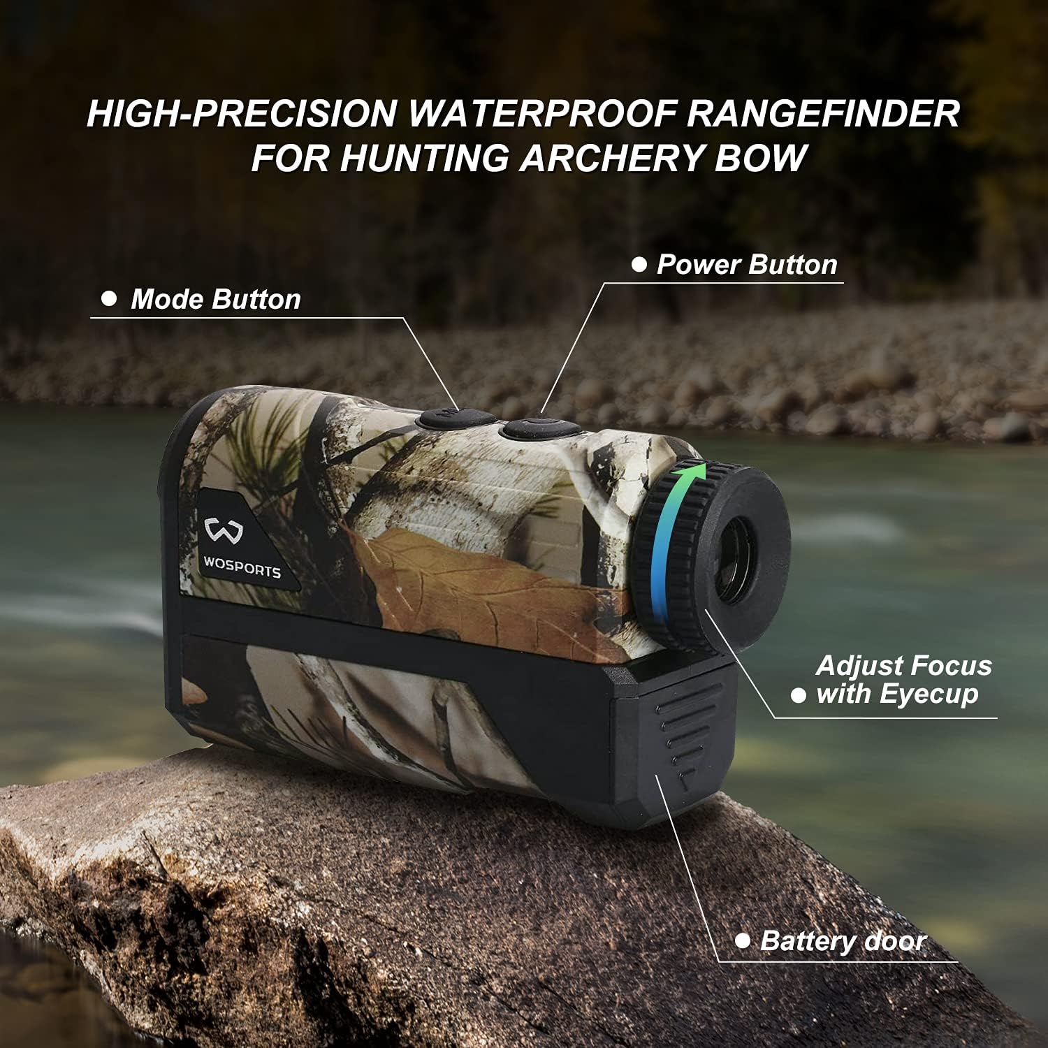 70% оƒƒ Evеrуthіng WOSPORTS 1200 Yards Hunting Rangefinder,Archery Rangefinder - Laser Range Finder for Hunting Golf with Speed, Scan and Normal Measurements