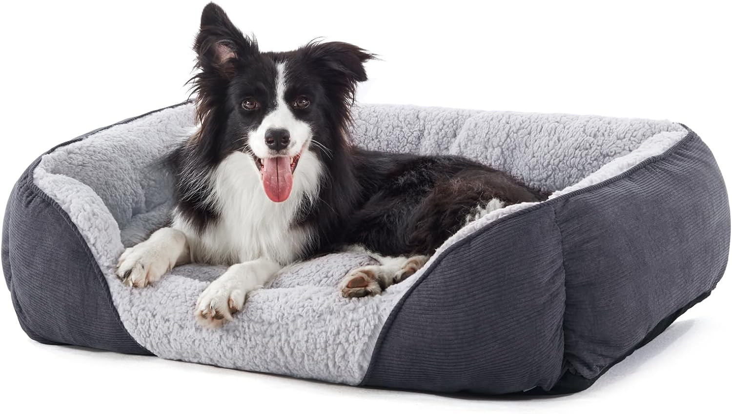 JOEJOY Hundebett Mittelgroße Hunde, Waschbare Flauschige Hundebetten, Rutschfester Hundekorb, Kuscheliges Hundesofa für Hunde und Katzen, 63 x 53 x 20 cm JOEJOY Hundebett Mittelgroße Hunde, Waschbare Flauschige Hundebetten, Rutschfester Hundekorb, Kuscheliges Hundesofa für Hunde und Katzen, 63 x 53 x 20 cm