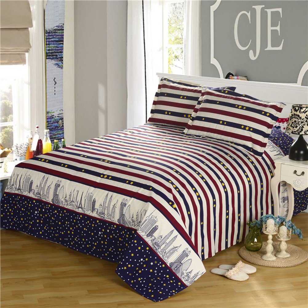 Draps en coton grand lit pour une chambre d'étudiant cocooning
