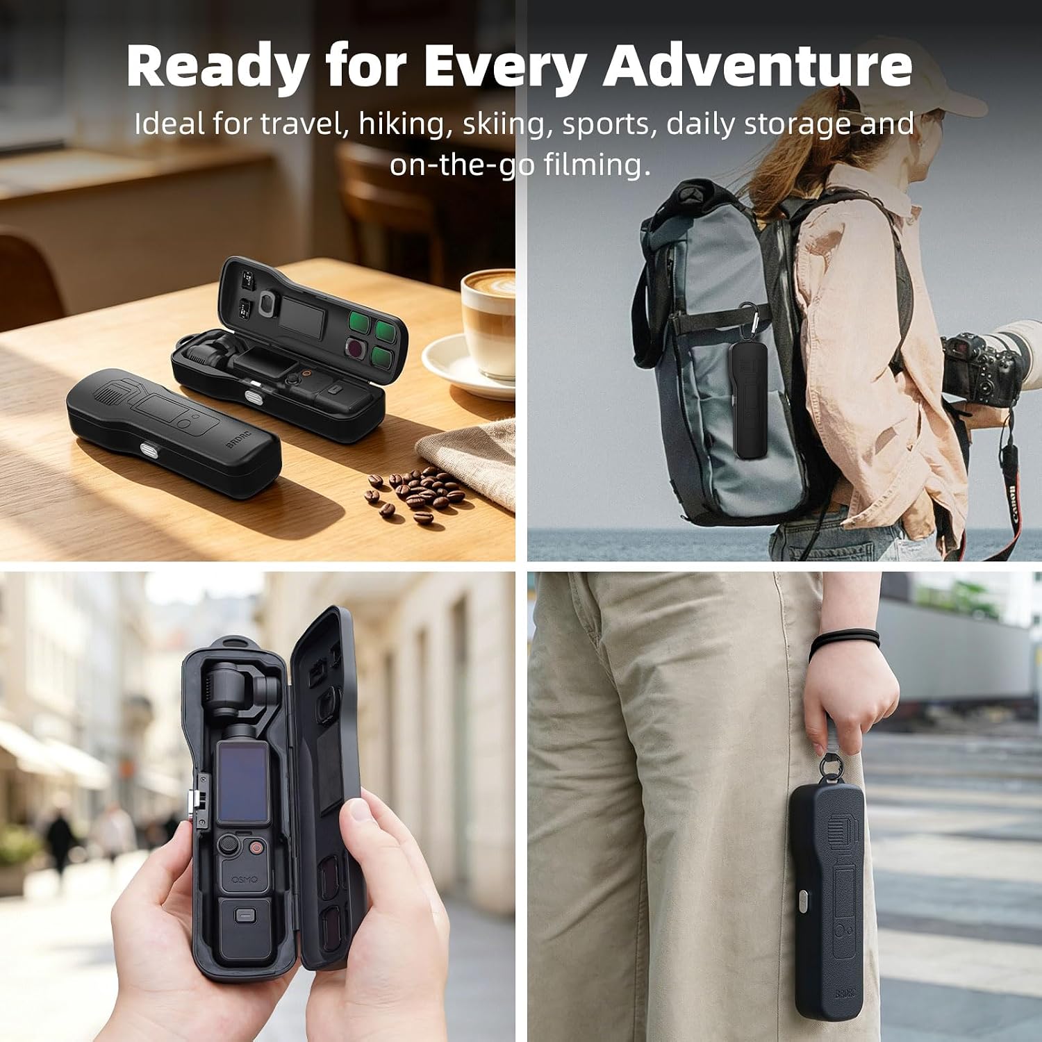 BRDRC Hard Protective Case for DJI Osmo Pocket 4/3 & Xtra Muse Accessories