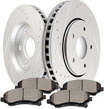 SCITOO Brake Kit Front Discs Brake Rotors and Ceramic Brake Pads fit 2008-2016 Chrysler Town Country,2008-2016 Dodge Grand Caravan,2009-2013 Dodge Journey,2012-2015 Ram C/V,2009-2012 VW Routan - coolthings.us
