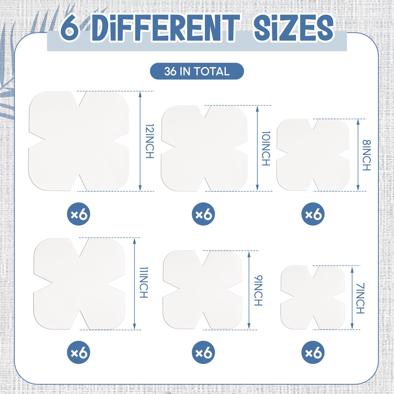 Teenyyou 36 Pcs Bowl Cozy Batting Pre Cut 6 Size Bowl Cozy Template Pattern Wrap Cut on Fold Template for Sewing DIY 7/8/9/10/11/12 Inch, Microwave Safe