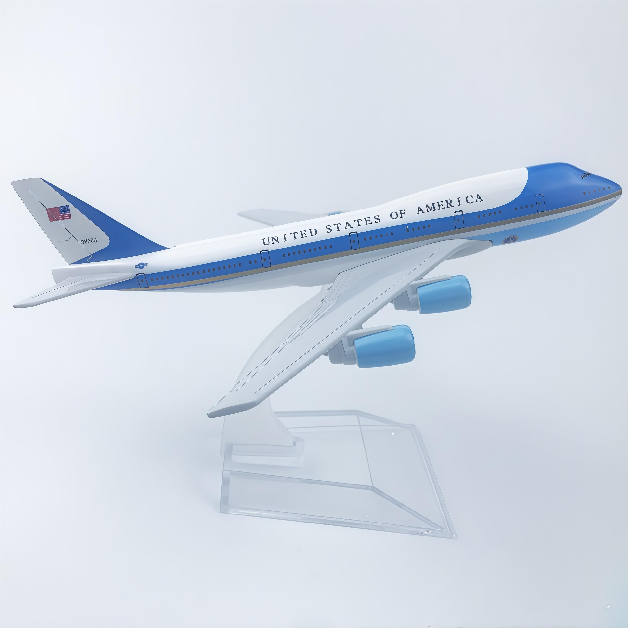 Lgsrsnxhtx B747 Model Plane B747 Air Force One 16Cm Diecast Metal Airplane Model Aircraft Model With Stand For Aviation Enthusiast Gift,Model Aircraft Collection