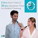 VEGA Careone C4 Electric Toothbrush Rechargeable With Ipx7 Waterproof,3 Brush Head,2 Min Auto-Timer, 60 Days Battery Life,1 Year Warranty, 35000 Strokes/Min, 5 Vibration Mode, For Adult,Vetb-04,Black gallery image