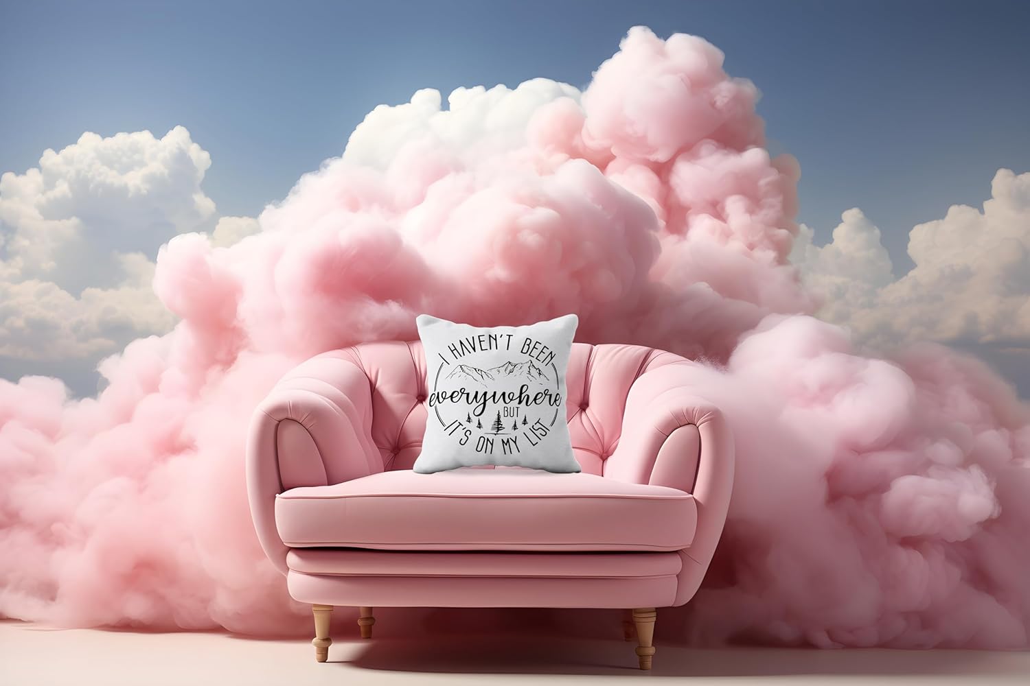 I Haven't Been Everywhere But It's On My List World Traveler Adventure and Vacation Throw Pillow Covers 18x18 inch,Gifts for Traveler,Camping Decorations - Image 3