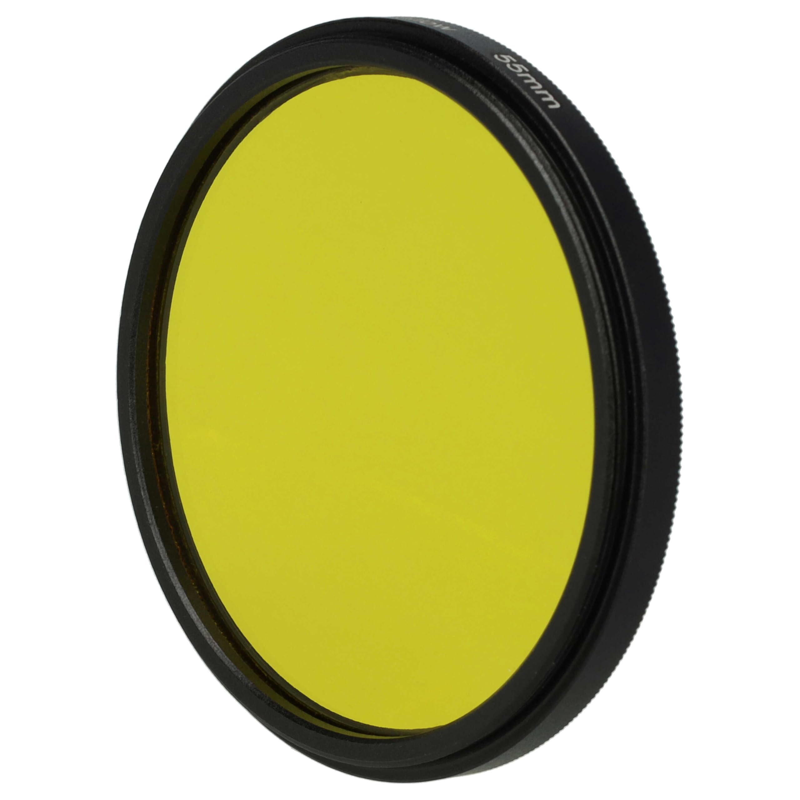 vhbw Uniwersalny kolorowy filtr żółty do obiektywów aparatu z gwintem filtra 55 mm - żółty filtr