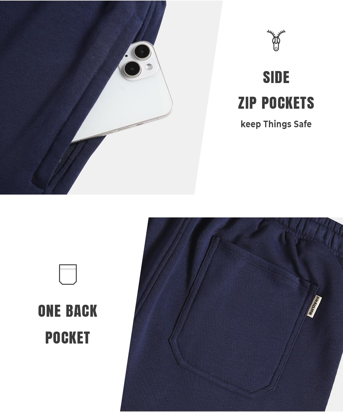 NORTHYARD Men's 7" Athletic Running Shorts with Zipper Pockets Quick Dry Lightweight Workout Gym Short - Image 4