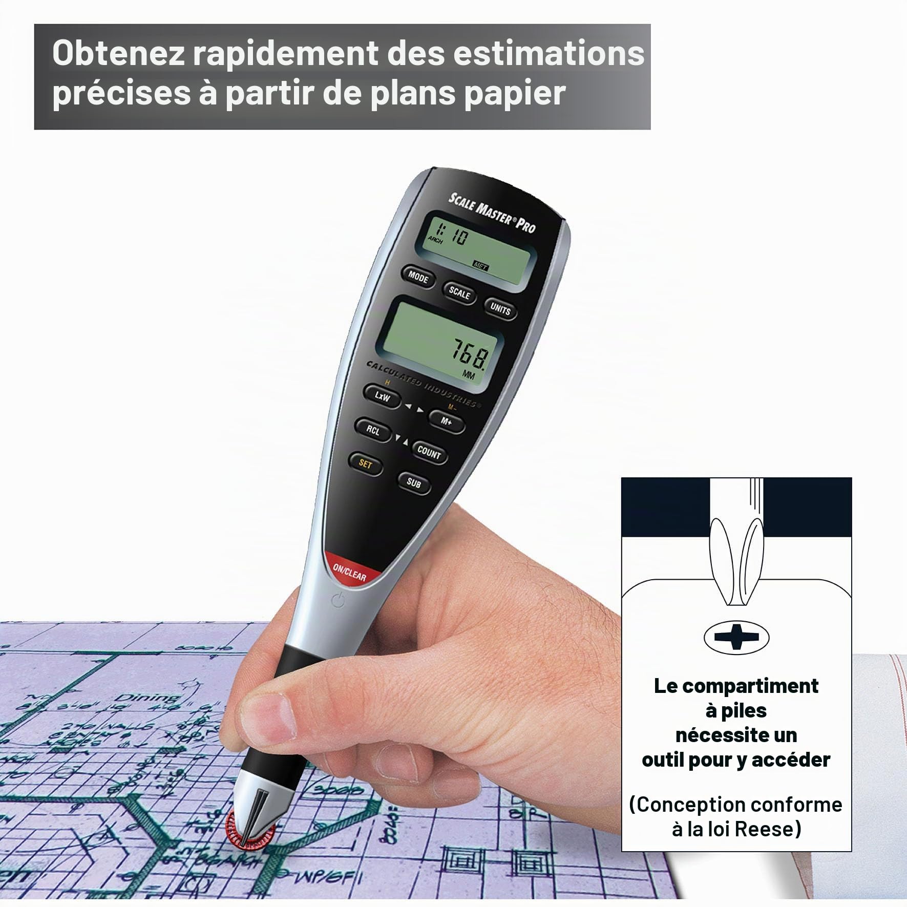 Calculated Industries Scale Master Pro Plan mesure numérique