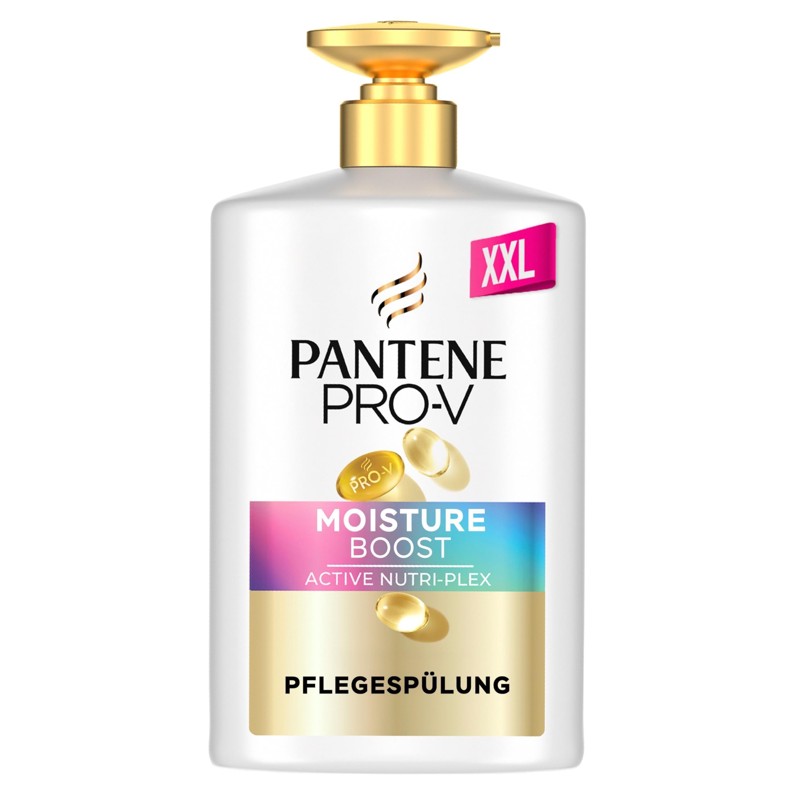 Pantene Pro-V Moisture Boost Pflegespülung 800ml Pumpspender. Normales und Trockenes Haar. Schwerelose Tägliche Pflegespülung mit Pro-Vitamin B5 und Nährstoffmischung. Ohne Mineralöle