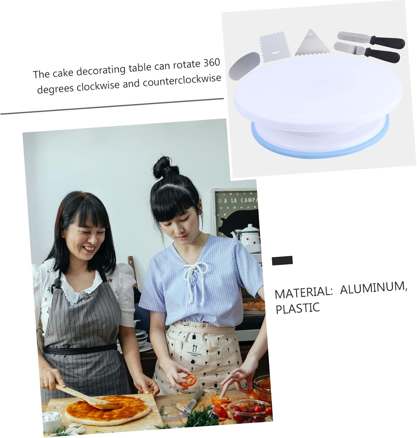 Complete Cake Baking Cake Decorating Tools Turntable Pan Scraper Icing Spatula for Home Bakery