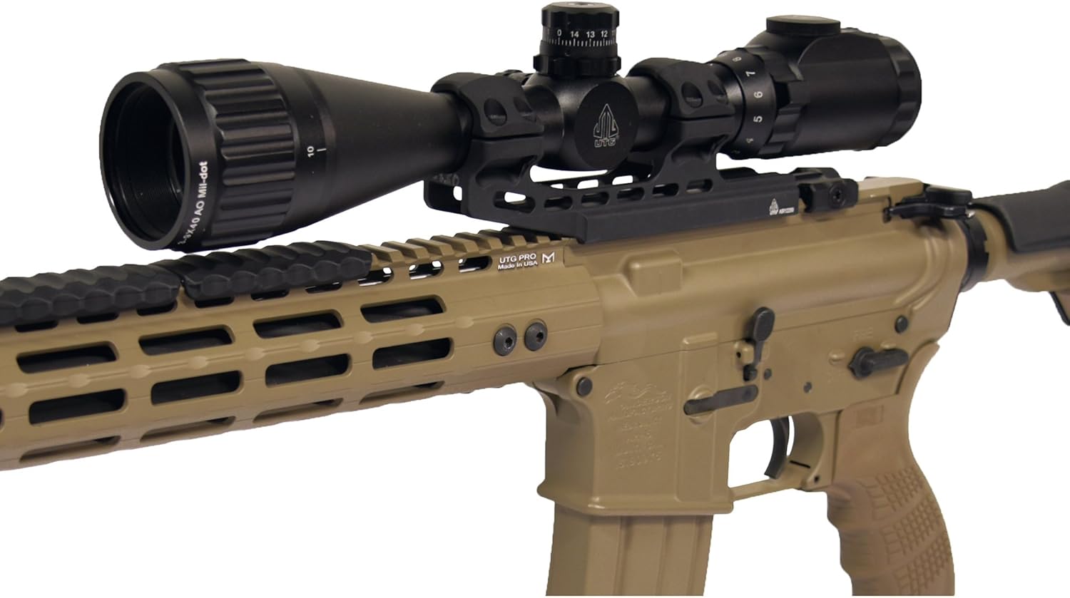 UTG Accu-Sync 1" High Profile 50mm Offset Picatinny Rings, Matte Black (AIR12250) : Sports & Outdoors