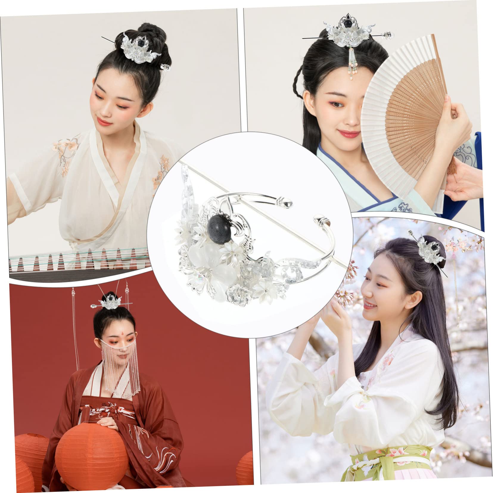 2 juegos de de para el pelo, tocado para mujer, horquillas plateadas, horquillas de, accesorio para el pelo, horquillas para el pelo, horquillas para el pelo Han Tiara