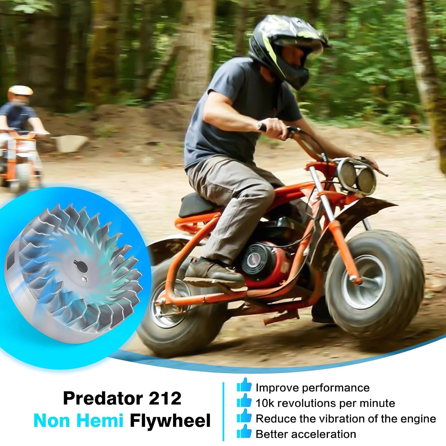 Aluminum Flywheel 10krpm for Predator 212cc 196cc 224cc NonHemi Cast,Fit for Honda GX200,69730 69736