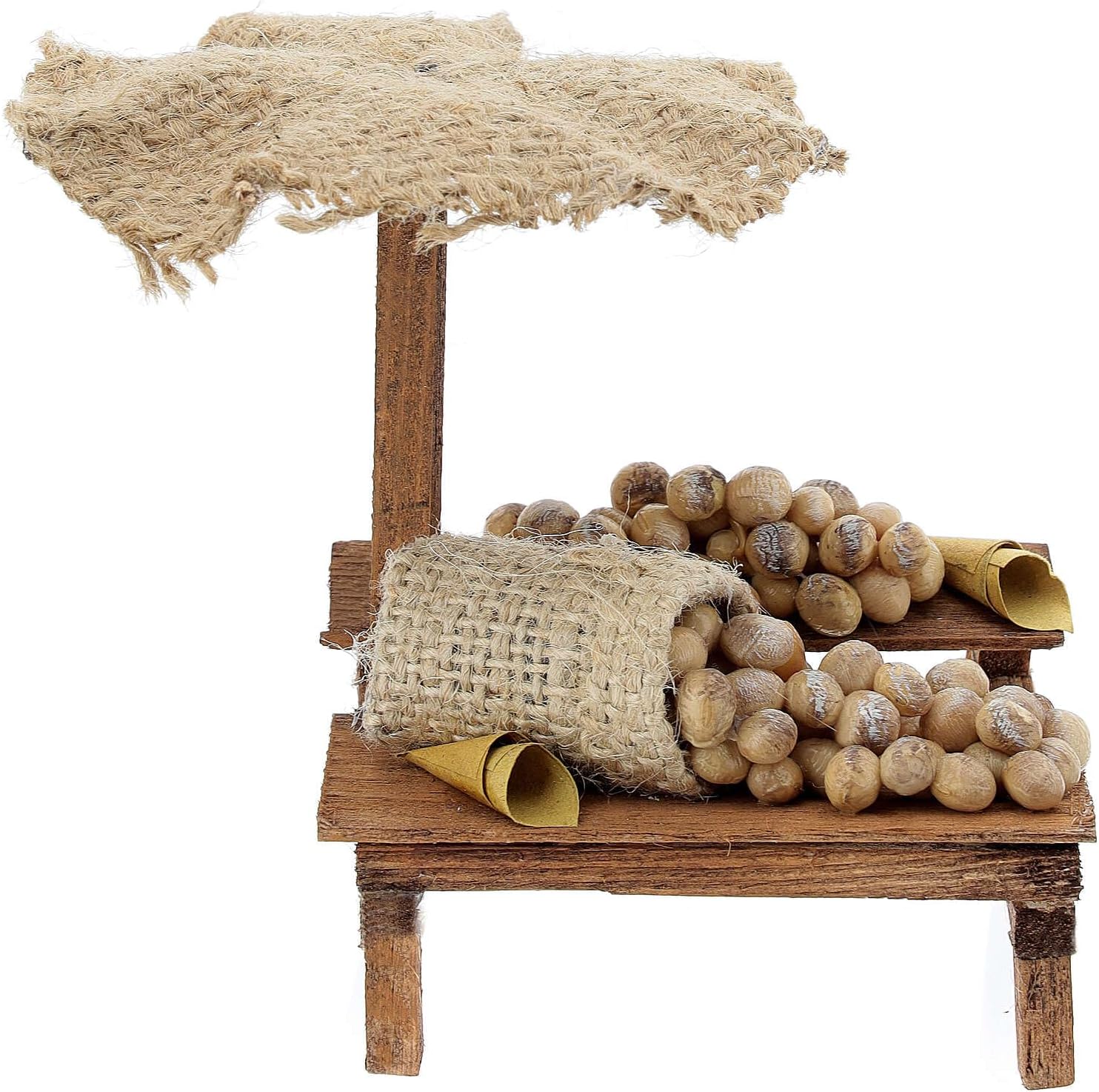 Holyart Nativity Bench with Eggs and Beach Umbrella 12x10x12cm