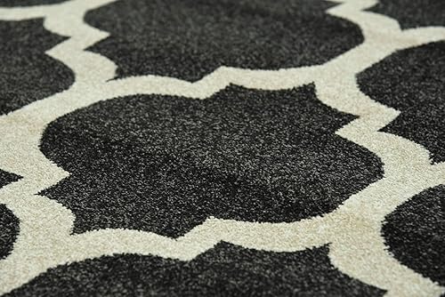 Vista 402 de Unique Loom Trellis Collection - Alfombra estilo marroquí de enrejado gris oscuro (8' 0 pies x 11' 0 pies)