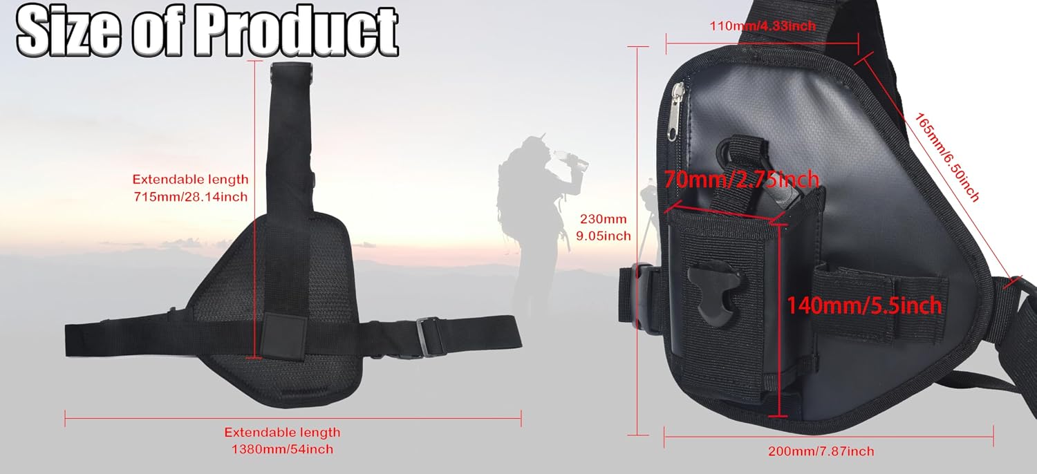 Universal Radio Chest Pack, Walkie-talkie Nylon Holder for BaoFeng Midland Kenwood Yaesu Motorola 2-way Radio