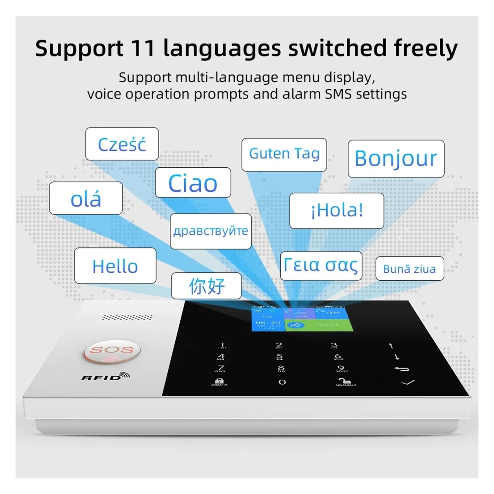 Systemy Alarmowe Domu Bezprzewodowy System Alarmowy W Domu GSM WiFi Z Czujnikiem Ruchu Alarm Antywłamaniowy Dla Aplikacji Tuya Smart Life Domowy Ogrodzie(A)