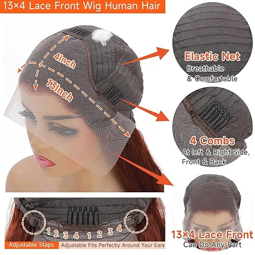 Miniatura 201 de Aaliweya 99J Burgundy Lace Front Wig Human Hair 13X4 Body Wave Hd Lace Frontal Wig for Women 180 Density Glueless Wig Pre Plucked With Baby Hair