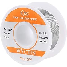 60-40 Tin Lead Solder Wire with Resin Core for DIY Soldering1.0mm 100g
