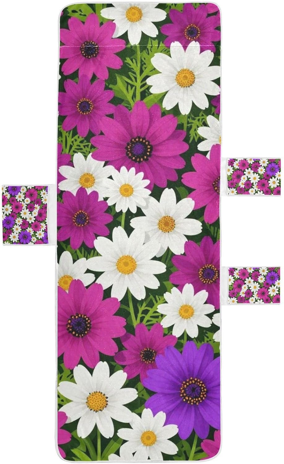 Colorful Daisy Flower Field Chaise Lounge Cover Waterproof Outdoor Lounge Chaise Cover with Pockets for Beach Garden Courtyard Trips, 85" X 30" para muebles de patio