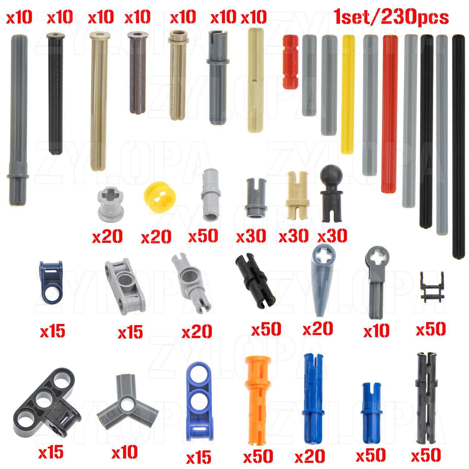 Kit de Ejes y pasadores Technic de 885 Piezas compatibles con Las Principales Marcas Piezas y Conectores Technic Bujes y eslabones de Cadena | piezas, piezas técnicas, motor, gars, rótulas, ruedas,