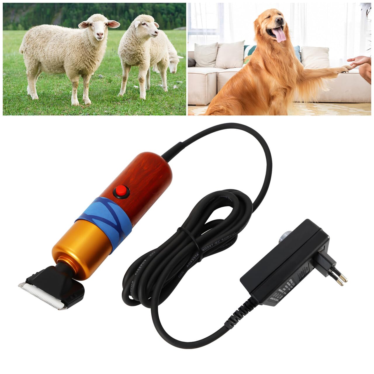 Rasoio per peli di animali domestici, ultraleggero, ricaricabile, per gatti a pelo lungo, 200 W, per pecore, cani, gatti