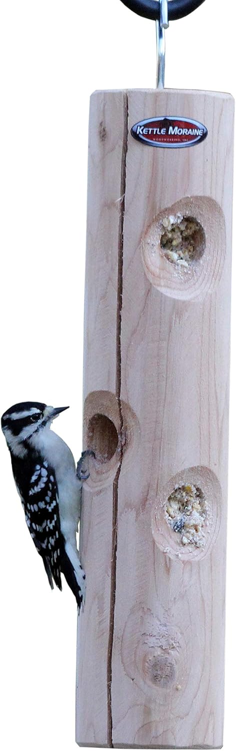 Kettle Moraine Cedar Suet Plug Log Feeder