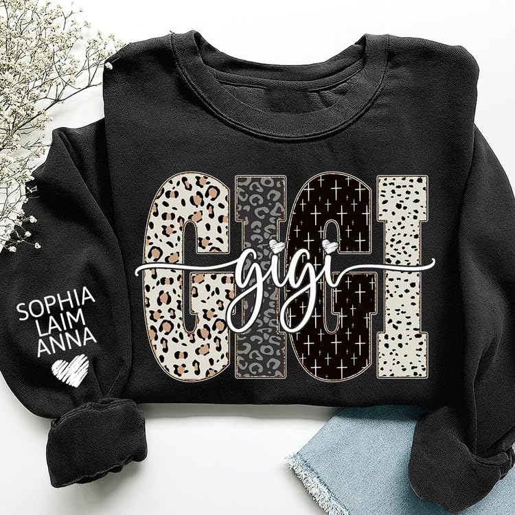 GODMERCH Custom Grandma Sweatshirts, Personalized Shirts with Grandkids Names Gifts for Grandmothers Christmas Mothers Day - Image 5
