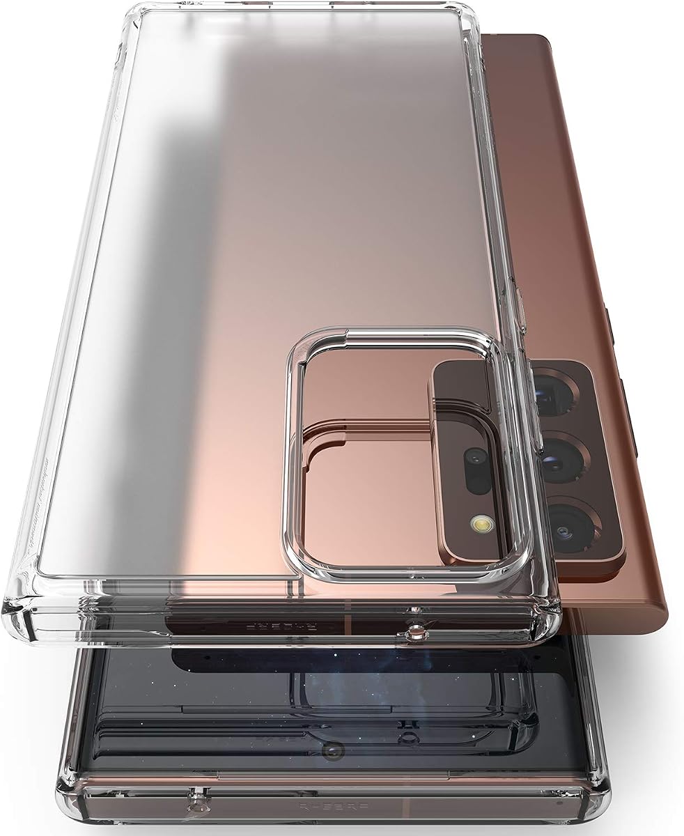 Ringke Fusion Compatible with Samsung Galaxy Note 20 Ultra Case, Anti Fingerprint No Smudge Frost Back Satin Texture - Matte Clear | Oil & Dirt Resistant, Anti-Fingerprint Technology Prevents Oily Smudges, Frosted Coating Feels Velvety Soft