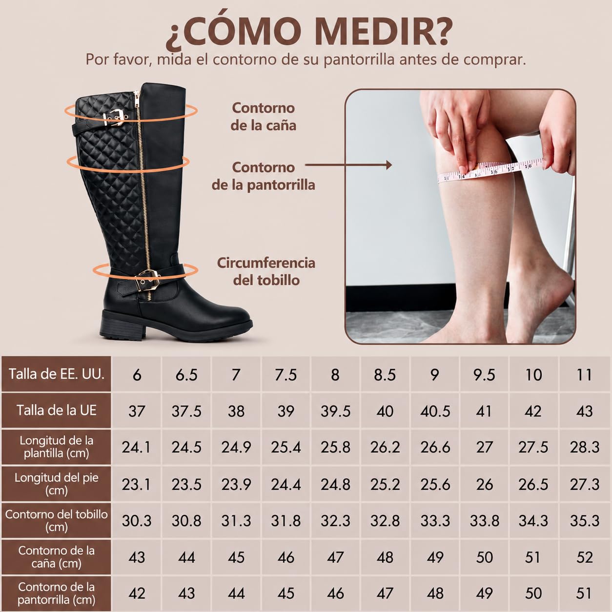 Botas de montar hasta la rodilla extra anchas para mujer, estilo retro, con doble hebilla, estilo chic, para otoño