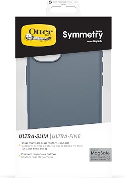 OtterBox Symmetry Series MagSafe iPhone 16 Plus Case, Shockproof and Drop Protective Thin Protective Case, Blue