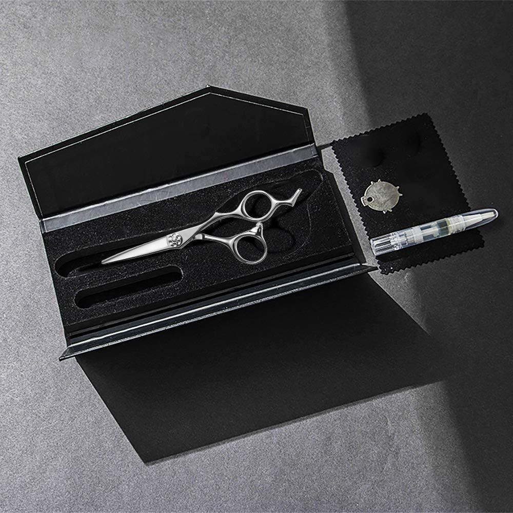AOLANDUO Prime Friseurschere (15,2 cm) mit super konvexem Rand, AICHI JP440C Haarschneideschere, langlebig, glatte Bewegung und feine Haarschneideschere für Salon (Klassisch)