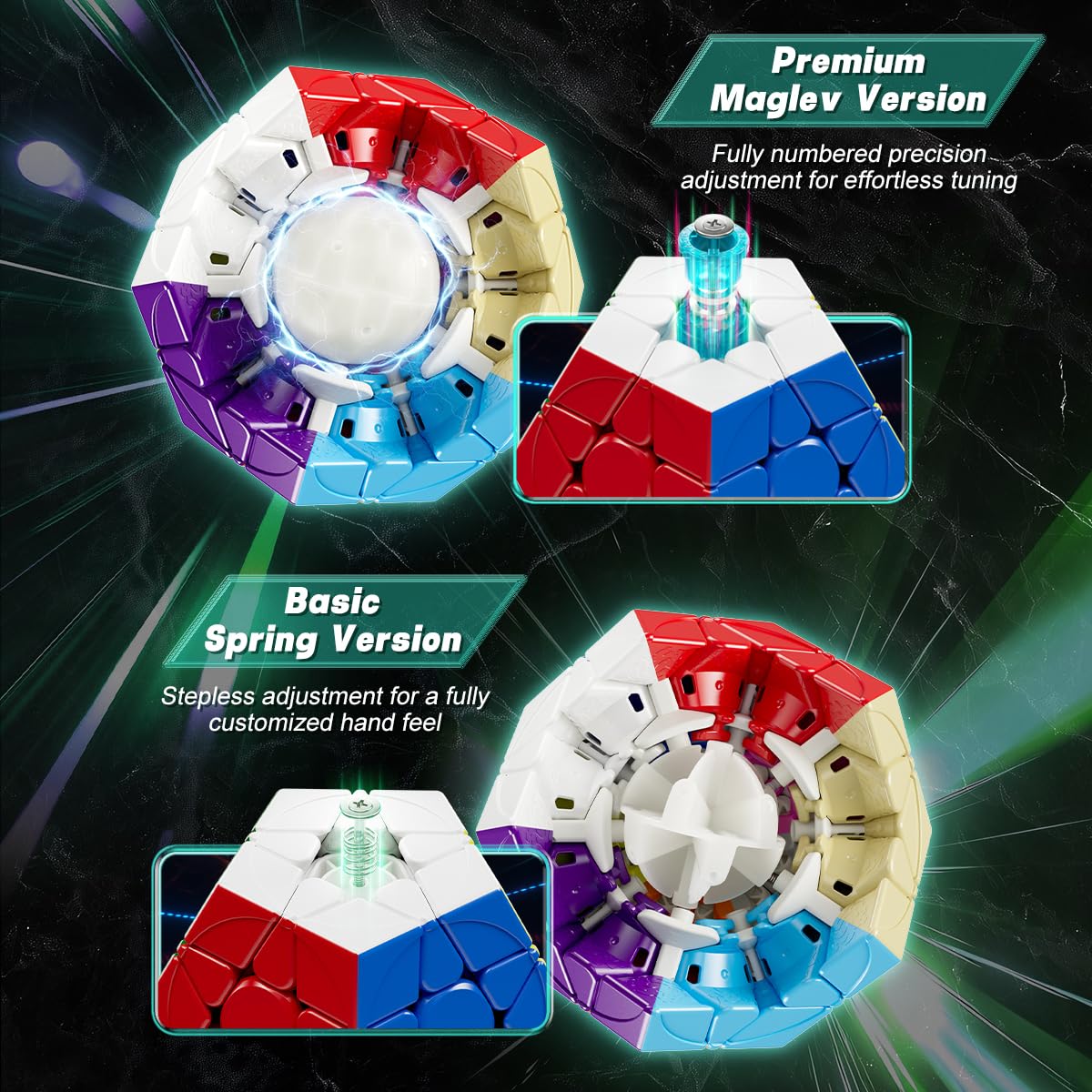 Bukefuno YJ YuHu Megaminx V3M MagLev Cubo 3x3 Cubo Stickerless Magic Dodecahedron yongjun YuHu V3 M Cubo magnetico MagLev a 12 lati 3x3x3 Pentagonale 2026 Puzzle Cube Speed